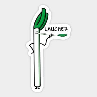 Funny leek smokes leek Sticker